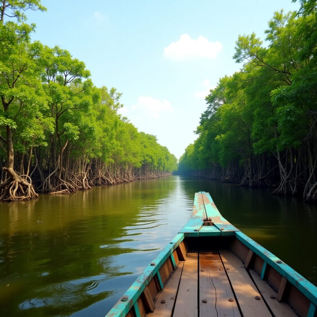 sundarban forest and river and boating