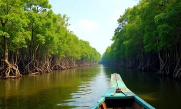 sundarban forest and river and boating